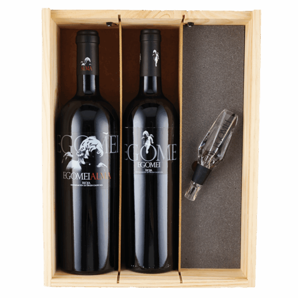 Finca Egomei Rioja DOCa 2 vaks geschenkkist met Rioja Tinto en Alma Tinto (1.5 L) N.V.